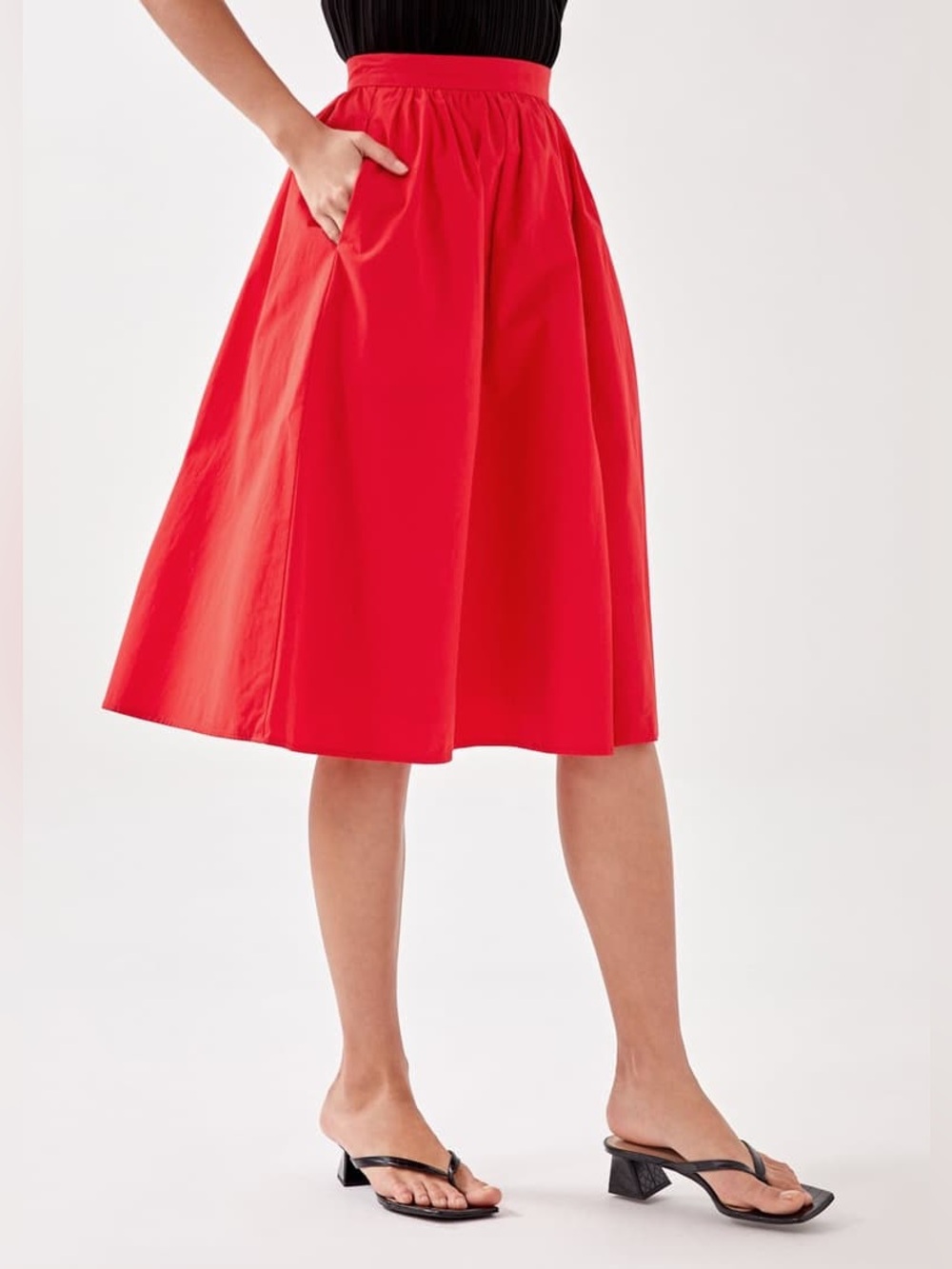 Love, Bonito - Callia Ruched Midi Skirt